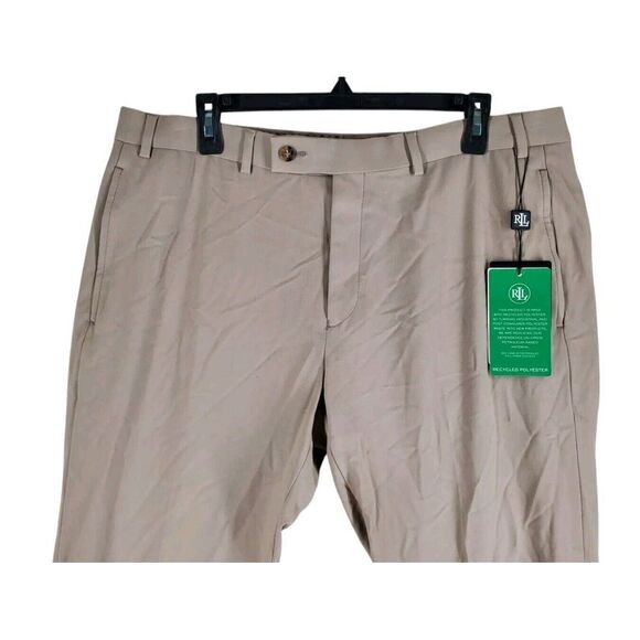 Ralph Lauren Ultraflex Pants Mens 36x30 Chino Classic Fit Beige Taupe Stretch - Picture 2 of 12